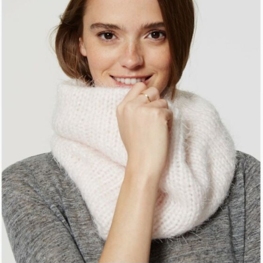 LOFT Fuzzy Popover Gaiter Infinity Scarf Snood